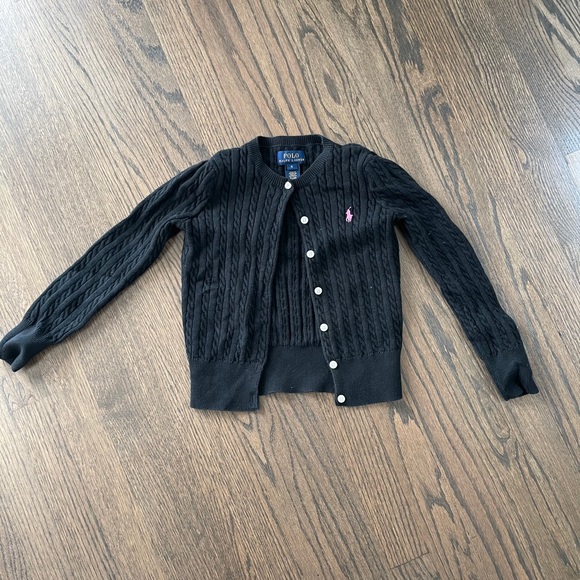Black Ralph Lauren kids cardigan size 6